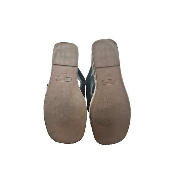 MARC FISHER LTD 10 Black Renda Crisscross Buckle Platform Wedge Sandal - Picture 5 of 5